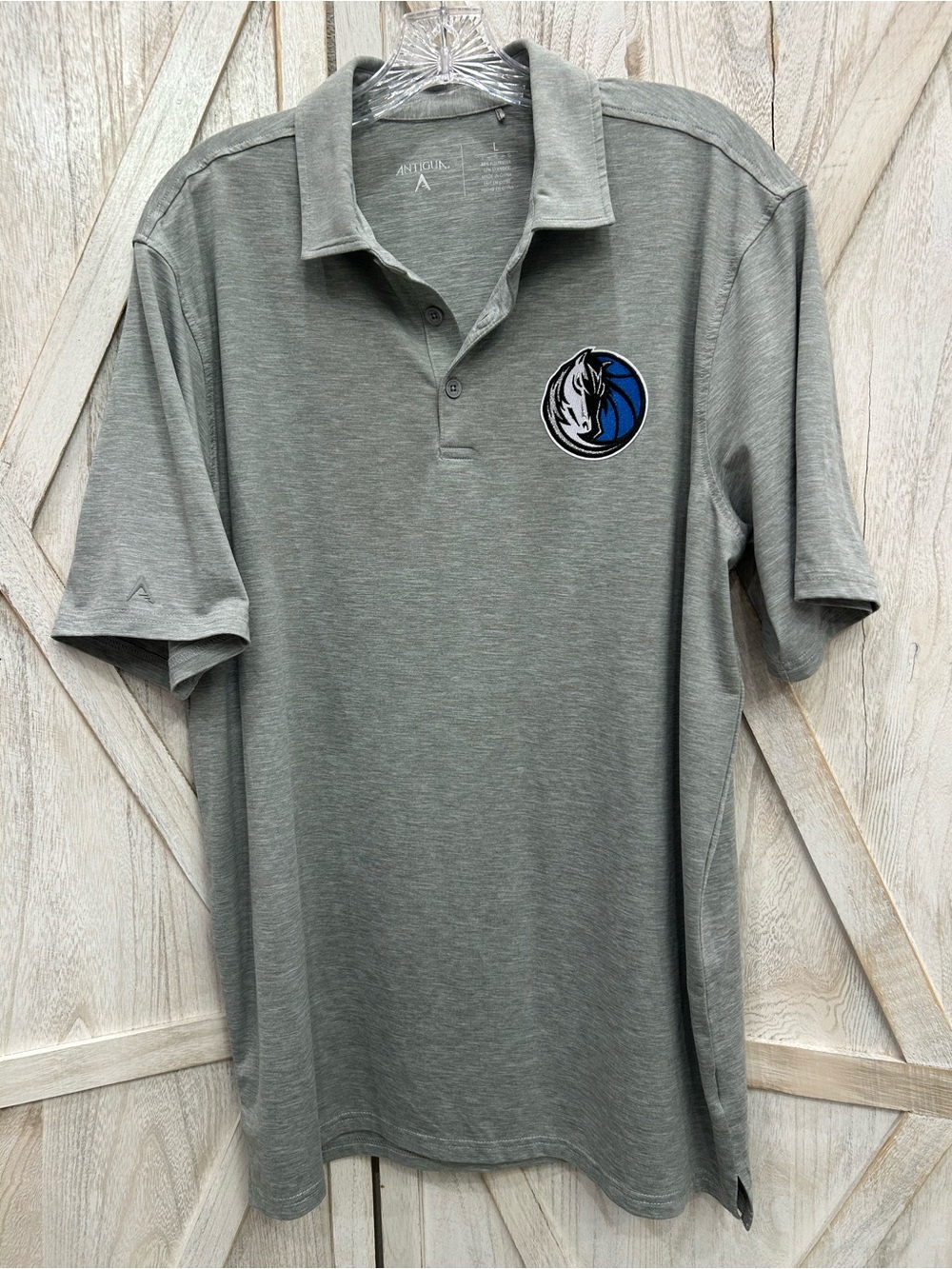 Antigua Dallas Mavericks Heather Gray Performance Polo Men’s